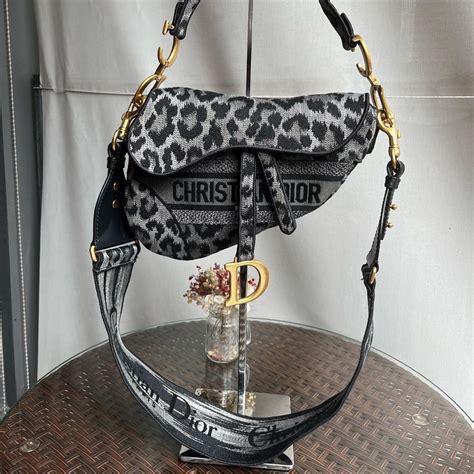 dior leopard saddle bag|dior saddle bag original.